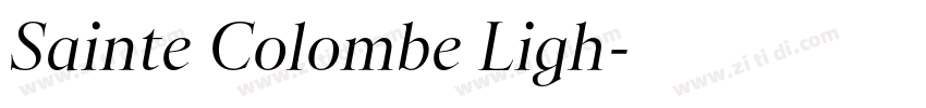 Sainte Colombe Ligh字体转换